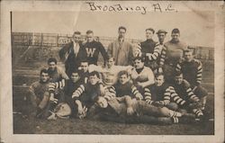 Broadway AC Football Team Postcard