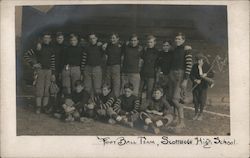 Scottdale High School Football Team Postcard