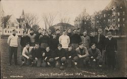 Rare Dean Academy Football Squad, 1907 Postcard