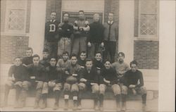 Thornton Academy Football Team On Library Steps Saco, ME Postcard Postcard Postcard