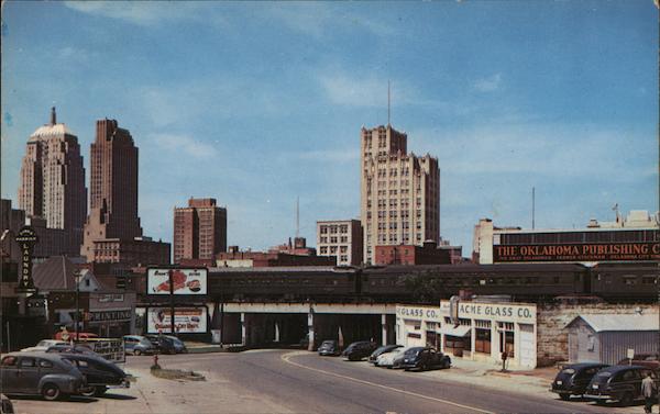 Skyline View of Downtown looking west on Harrison Ave Oklahoma City
