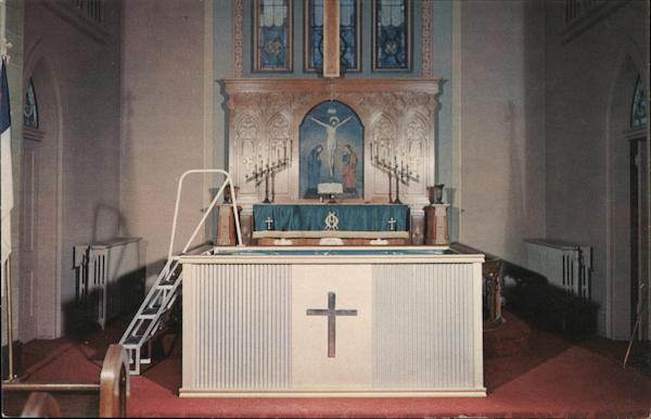 The new Galilee Bapistry makes possible baptism by immersion in every church Muscatine Iowa