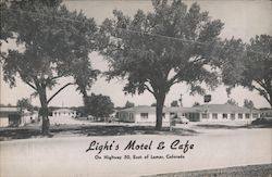 Light's Motel & Cafe On Highway 50, East of Lamar, Colorado Postcard