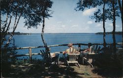Waterfront view of beautiful Whitefish Lake as seen from Jacobsen's Resort Pequot Lakes, MN Postcard Postcard Postcard