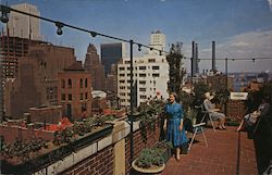 A View from the roof garden of Totham House Y W C A Postcard