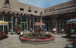La Fonda Hotel Patio Postcard