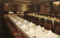 Banquet room at Walps Restaurant Postcard