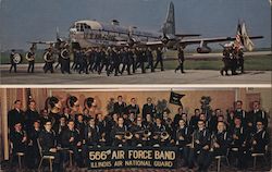 566th Air Force Band Illinois Air National Guard Postcard