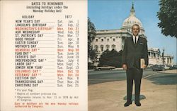 U.S. Senator Bob Stafford - 1977 Calendar Rutland, VT Political Postcard Postcard Postcard