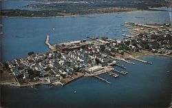 Air View of Stonington Borough Postcard