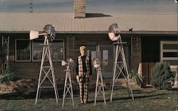 Ornamental Windmills, Air Electric Machine Co. Inc. Postcard