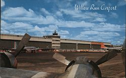 Willow Run Airport Detroit, MI Postcard Postcard Postcard