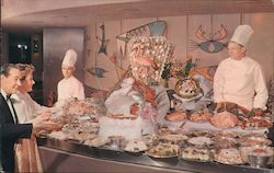 A Fantastic "Chuck Wagon" Midnight Buffet Postcard
