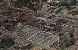 Aerial view of County Seat of Gaston County Postcard
