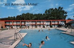 All American Motel Postcard