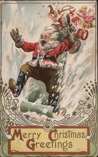 Merry Christmas Greetings Santa Claus