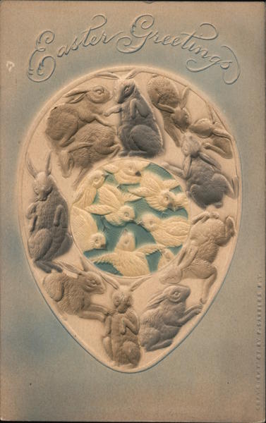 Easter Greetings With Bunnies