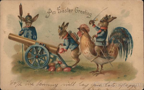 An Easter Greeting With Bunnies