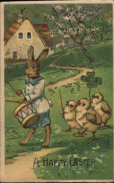 A Happy Easter With Bunnies