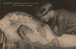 Princess Josephine-Charlotte and Prince Alber of Liège Postcard