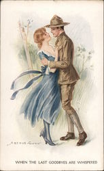 When The Last Goodbyes are Whispered Military Archie Gunn Postcard Postcard Postcard