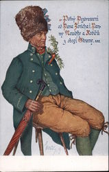 Slavic folclore figure Postcard