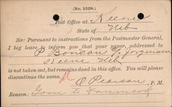 Cancellation of paper by Post Office Notification to Publisher Postcard