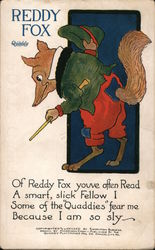 Quaddy Reddy Fox by Thornton Burgess Postcard
