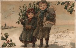 With Best Wishes For Christmas Postcard