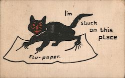 Black cat Postcard