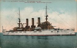 U.S.S. Battleship "Virginia" Battleships Postcard Postcard Postcard