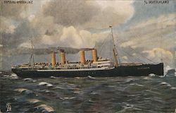 Hamburg-Amerika Linie Crossing The Atlantic Postcard