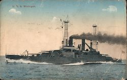 USS Michigan Postcard