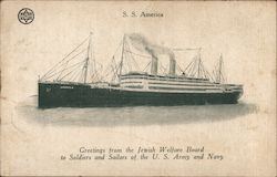 S.S. America Postcard