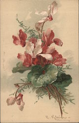 Bouquet of red, white and green flowers Postcard