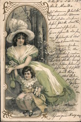 A Woman and a Child Postcard