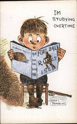 I'm studying Overtime - Football Rules Postcard Postcard Postcard