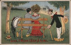 Gee I Wish I Had a Girl Postcard