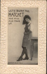 Let's Bury the Hatchet and Kiss and Make Up Postcard