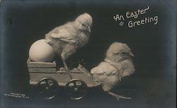 An Easter Greeting With Chicks Postcard Postcard Postcard