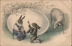Easter bunny proposal Postcard