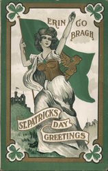 Erin go brach St. Patricks Day Greetings Postcard