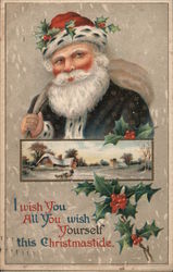 I wish You All You wish Yourself this Christmastide Postcard