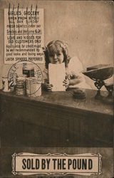 Girlies Grocery - Love and Kisses, Sold by the Pound Postcard