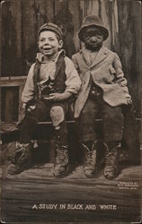 A Study In Black and white Postcard