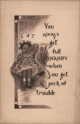 You always get full measure when you get a peck of trouble Black Americana Postcard Postcard Postcard