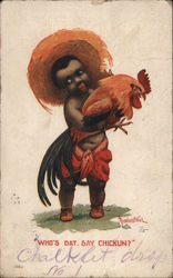 Who;s Dat Say Chikun Black Americana Postcard Postcard Postcard