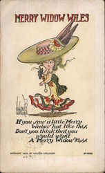 Merry Widow - A Woman in a Very Large Hat Women Postcard Postcard 