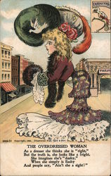 The overdressed woman Postcard