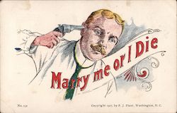 Marry me or I Die Marriage & Wedding Postcard Postcard Postcard